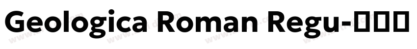 Geologica Roman Regu字体转换